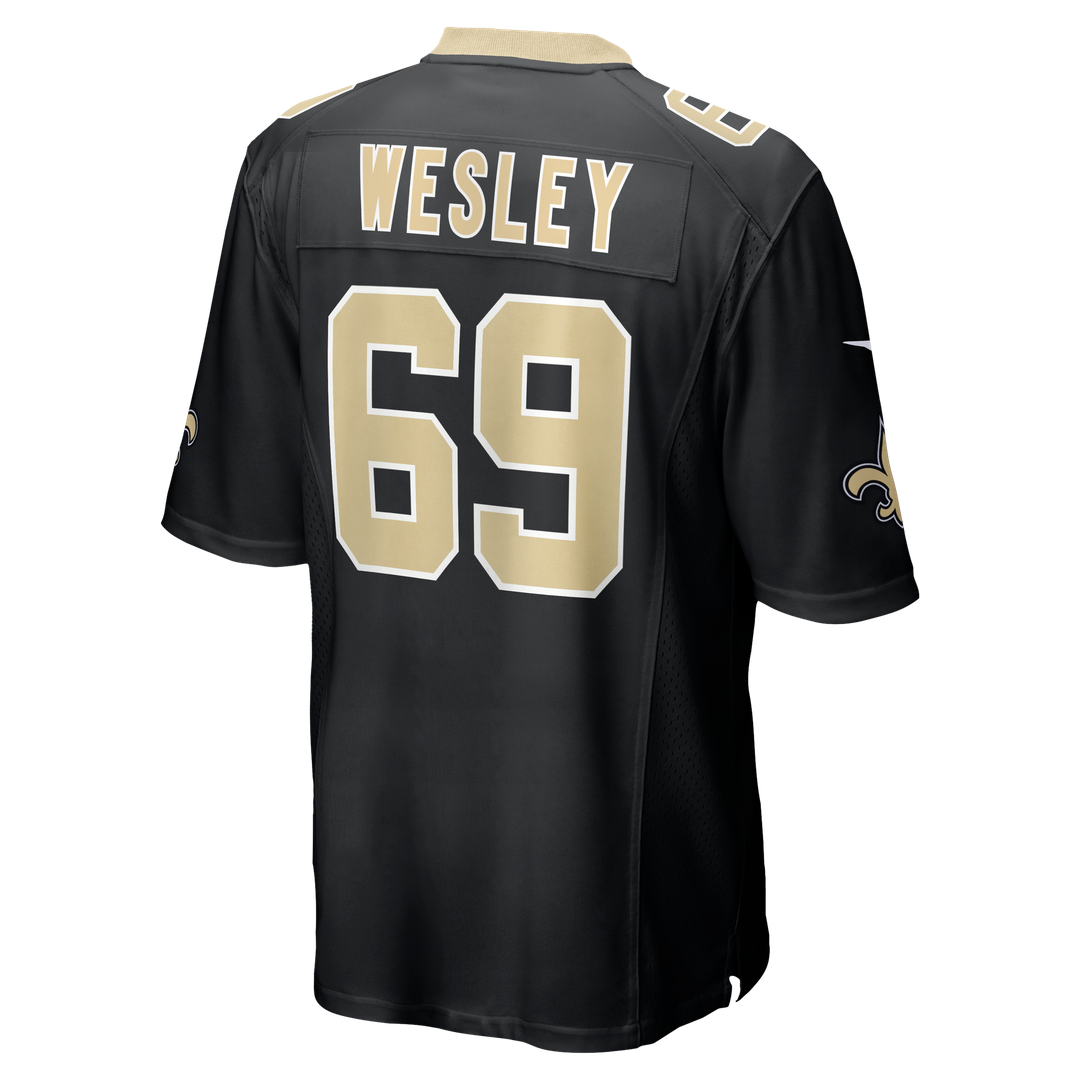 New Orleans Saints Barry Wesley Nike Black Team Game Jersey