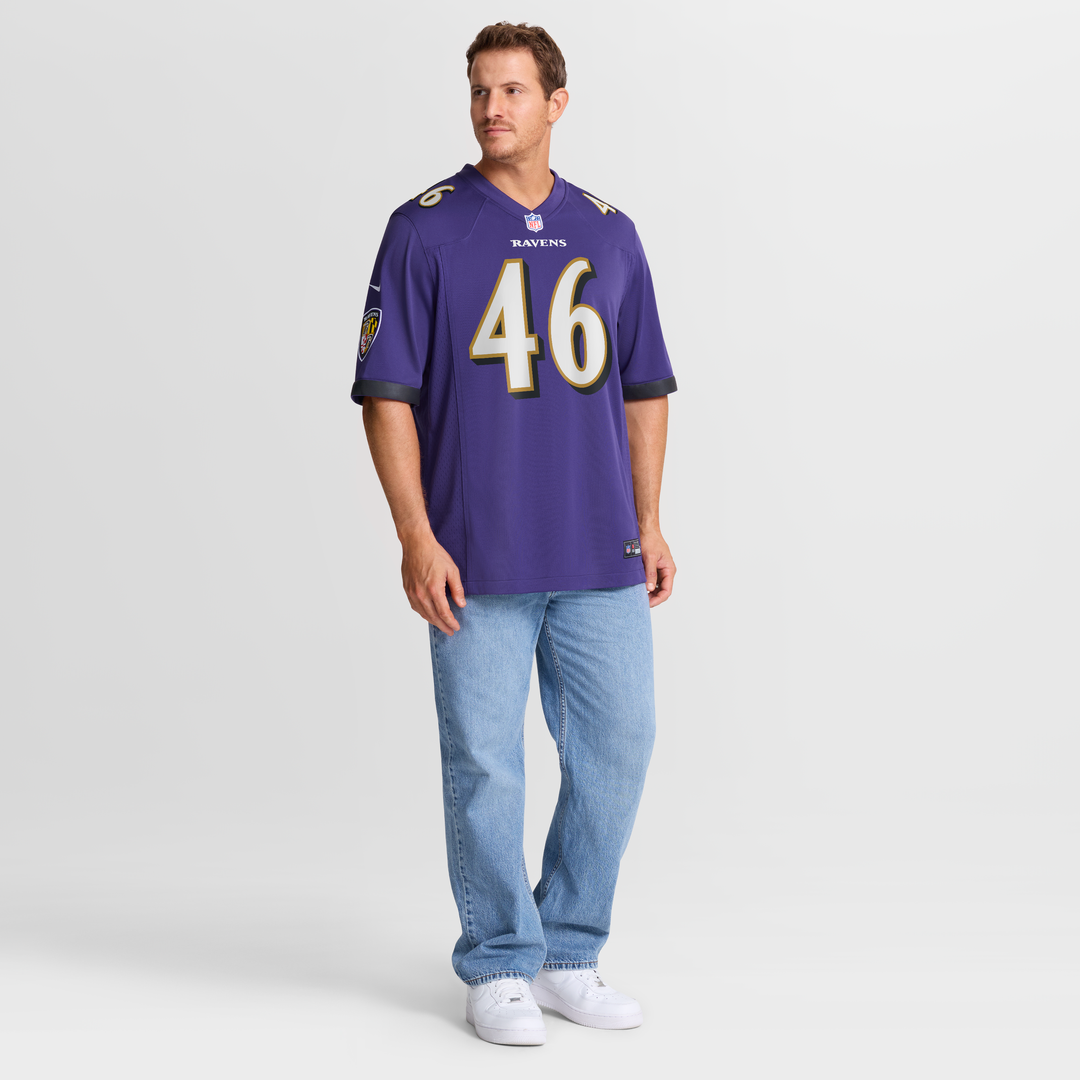 Baltimore Ravens Nick Moore Nike Purple Game Jersey