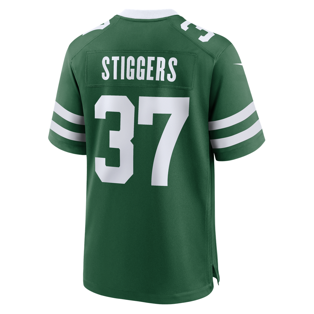 New York Jets Qwan'tez Stiggers Nike Legacy Green Team Game Jersey