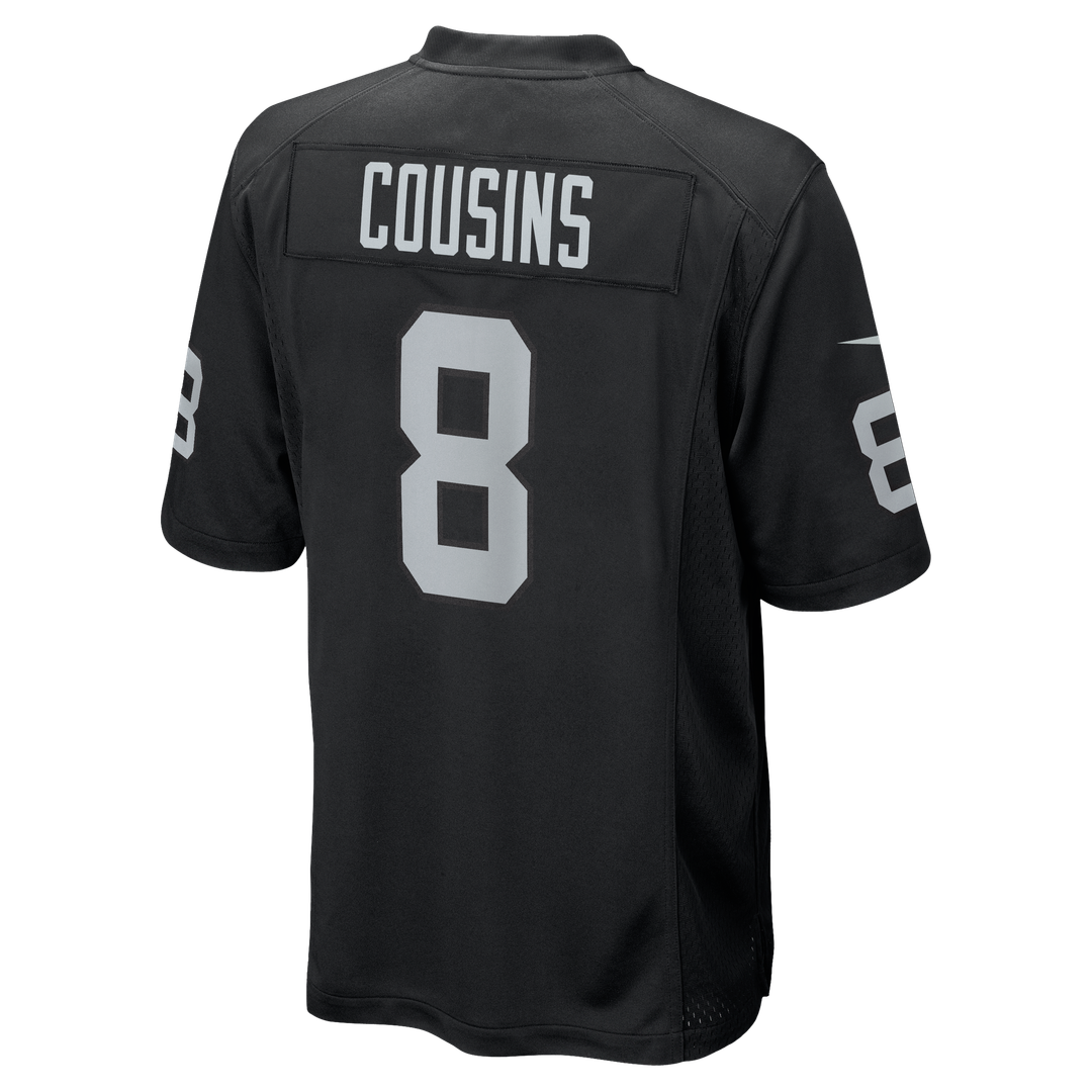 Las Vegas Raiders Kirk Cousins Nike Black Team Game Jersey