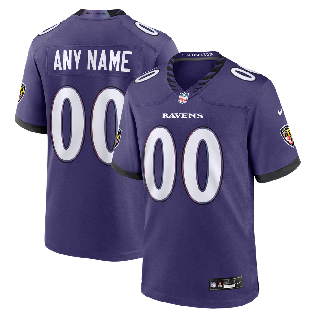 Baltimore Ravens Nike Purple Custom Game Jersey