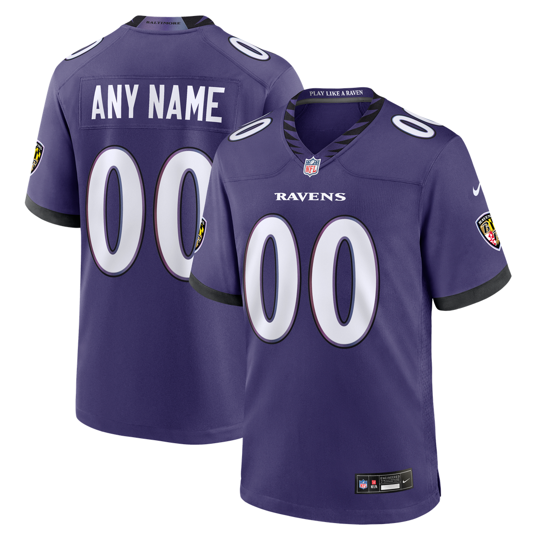 Baltimore Ravens Nike Purple Custom Game Jersey