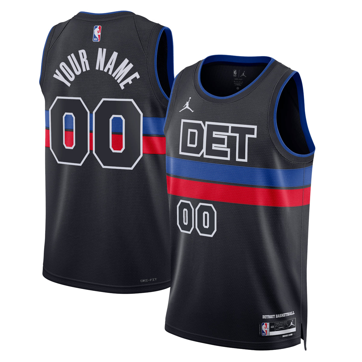Detroit Pistons Jordan Statement Swingman Jersey - Custom - Unisex