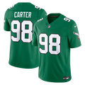 Philadelphia Eagles Jalen Carter Nike Kelly Green Alternate Vapor F.U.S.E. Stitched Limited Jersey