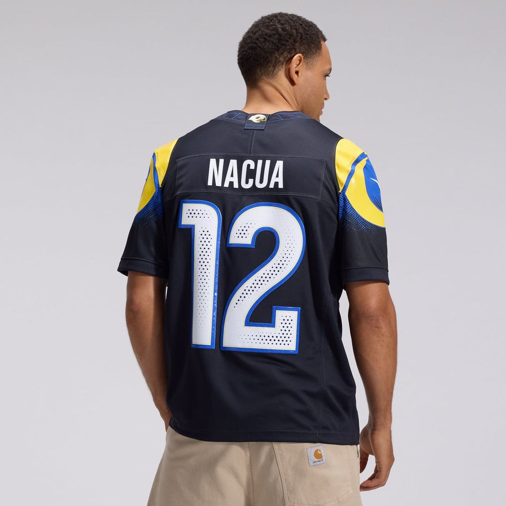 Los Angeles Rams Puka Nacua Nike Dark Blue Rivalries Collection Stitched Limited Jersey