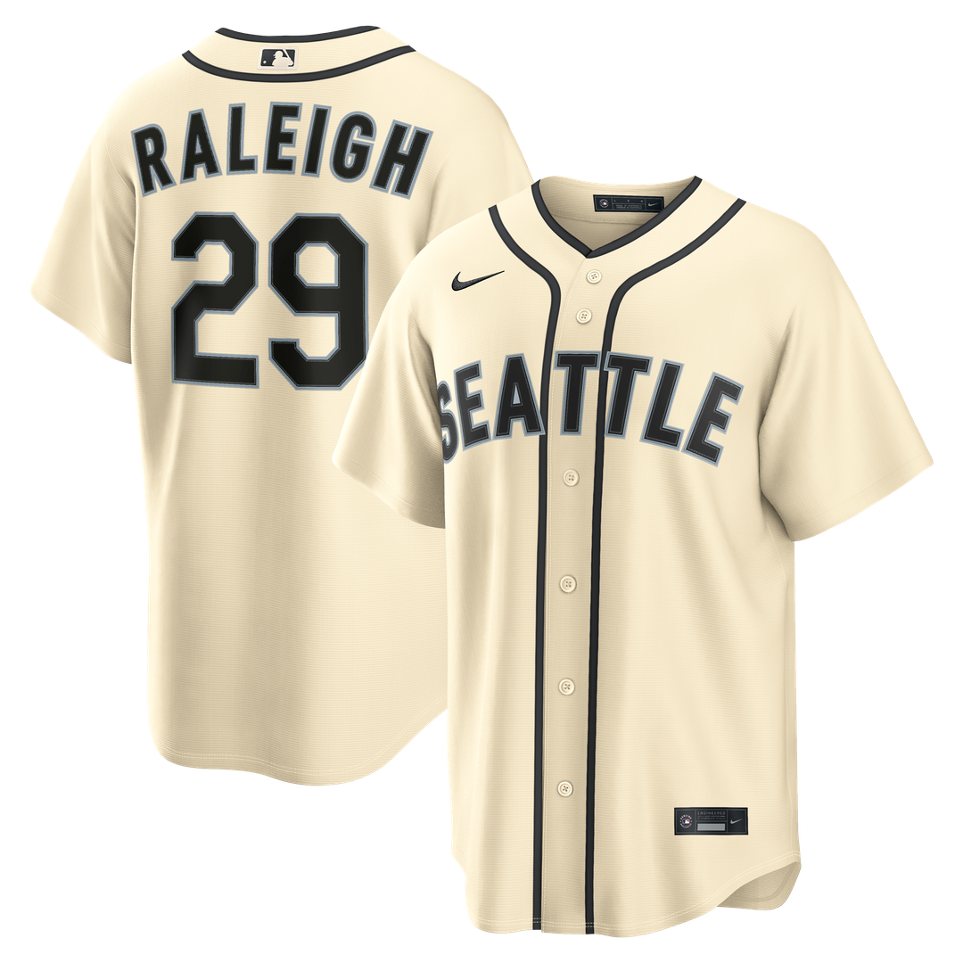 Seattle Mariners Cal Raleigh Nike Navy Road Replica Jersey