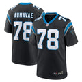 Carolina Panthers Popo Aumavae Nike Black Team Game Jersey