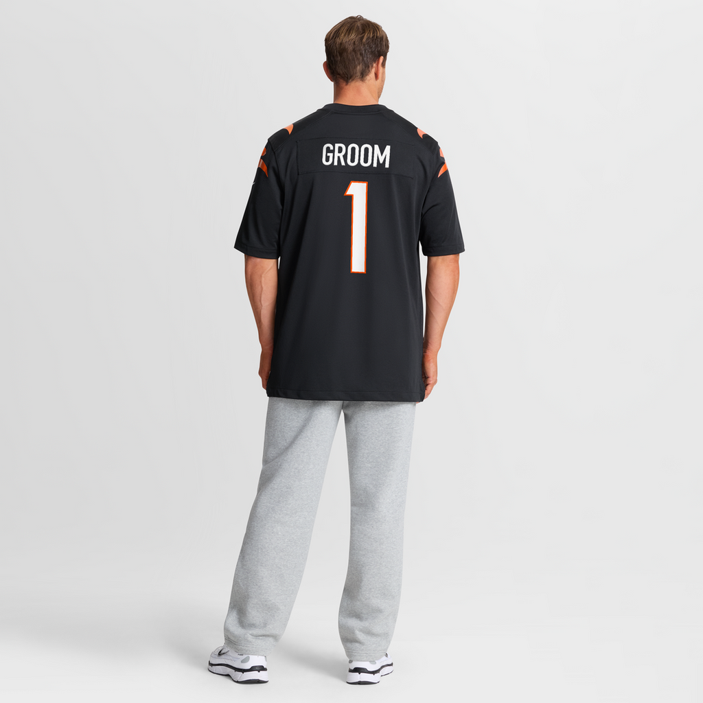 Cincinnati Bengals Number 1 Groom Nike Black Game Jersey