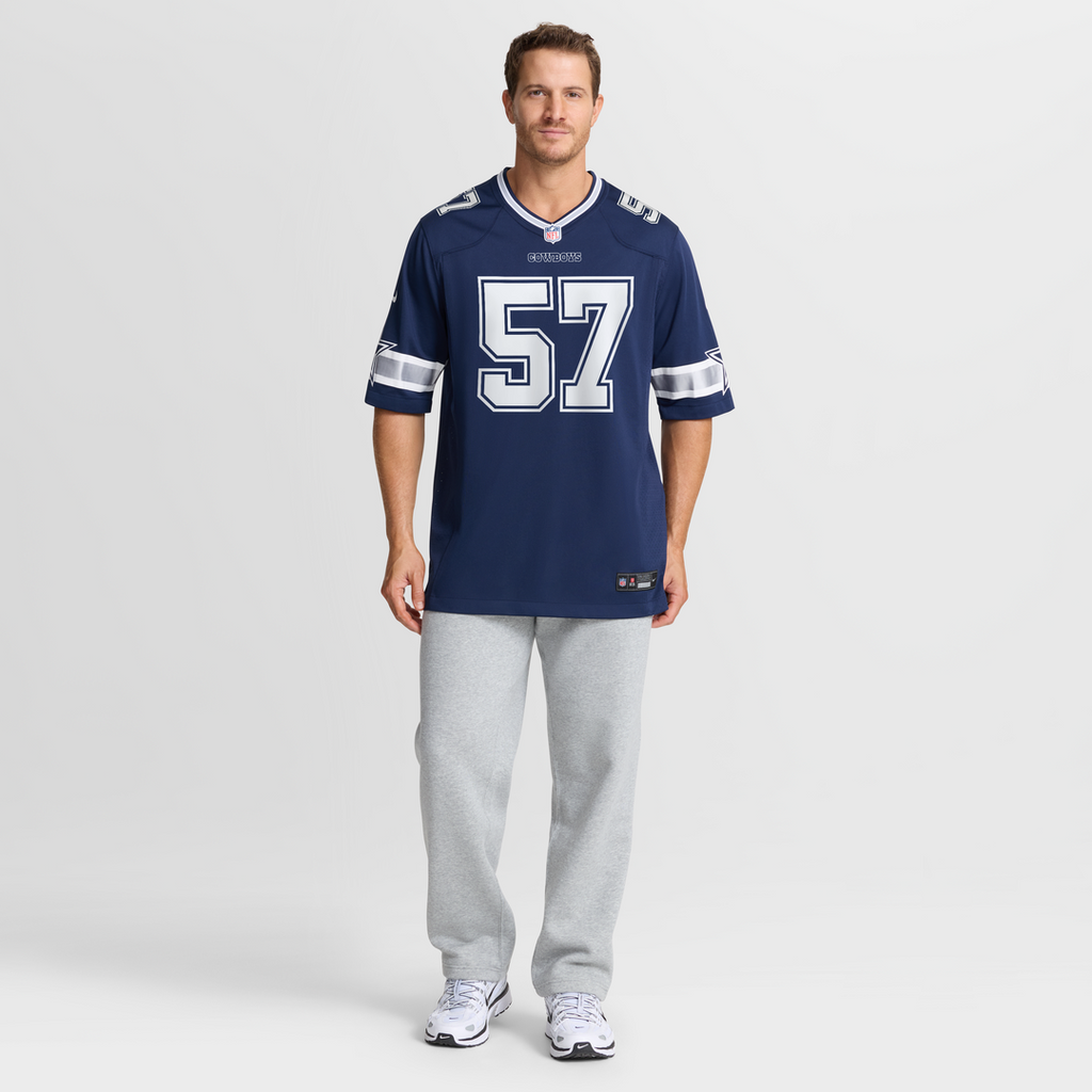 Dallas Cowboys Malachi Lawrence Nike Navy Team Game Jersey