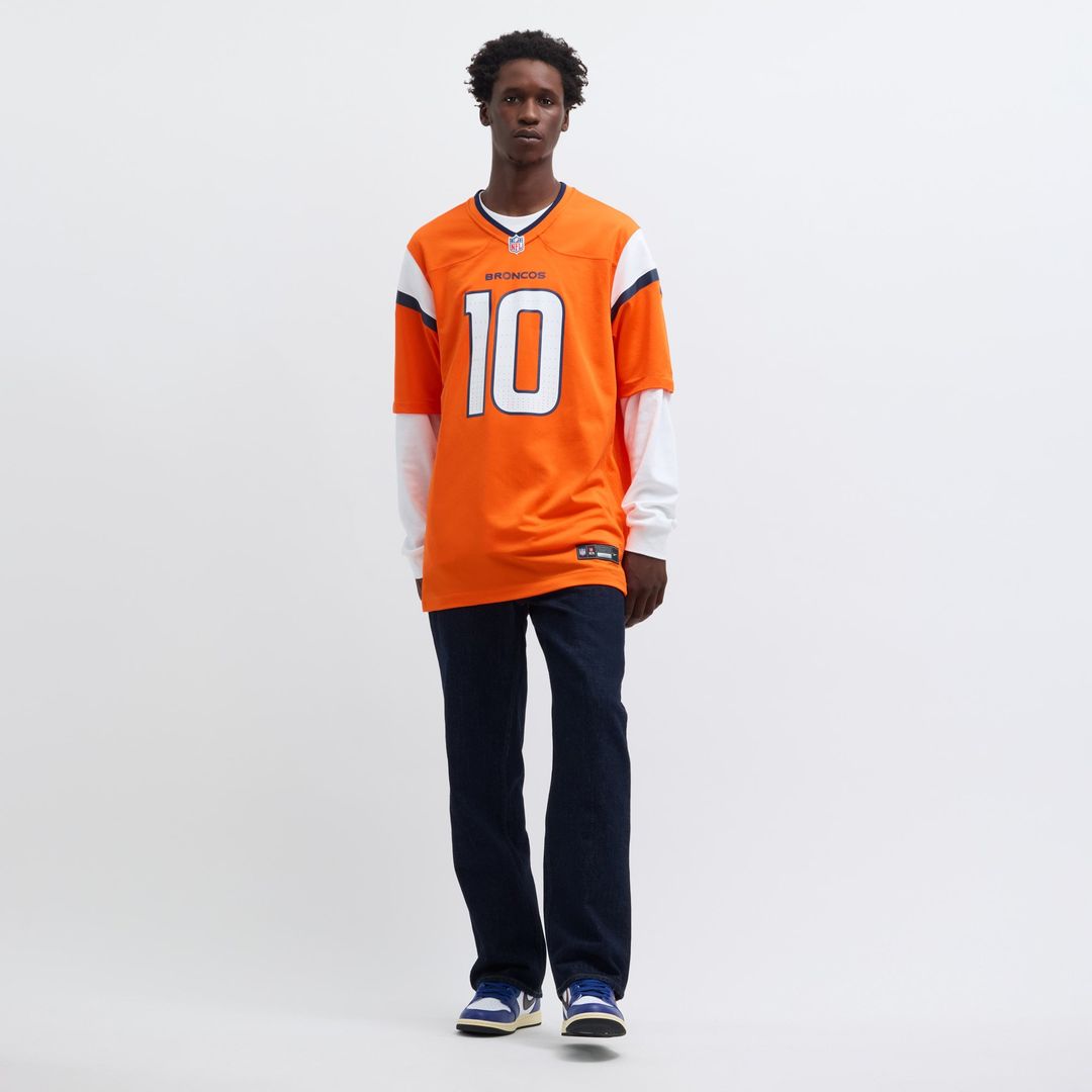 Denver Broncos Bo Nix Nike Navy Alternate Game Jersey