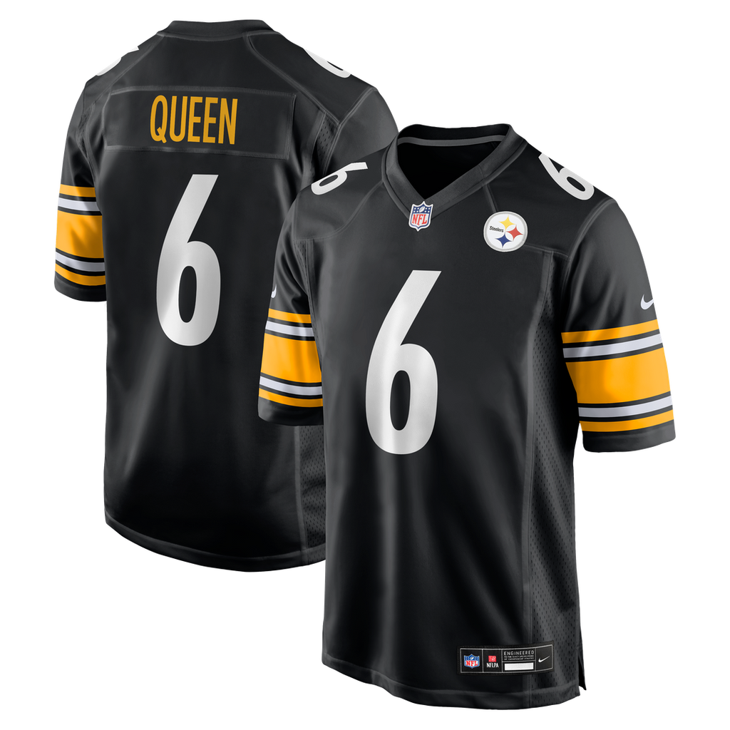 Pittsburgh Steelers Patrick Queen Nike Black Game Player Jersey