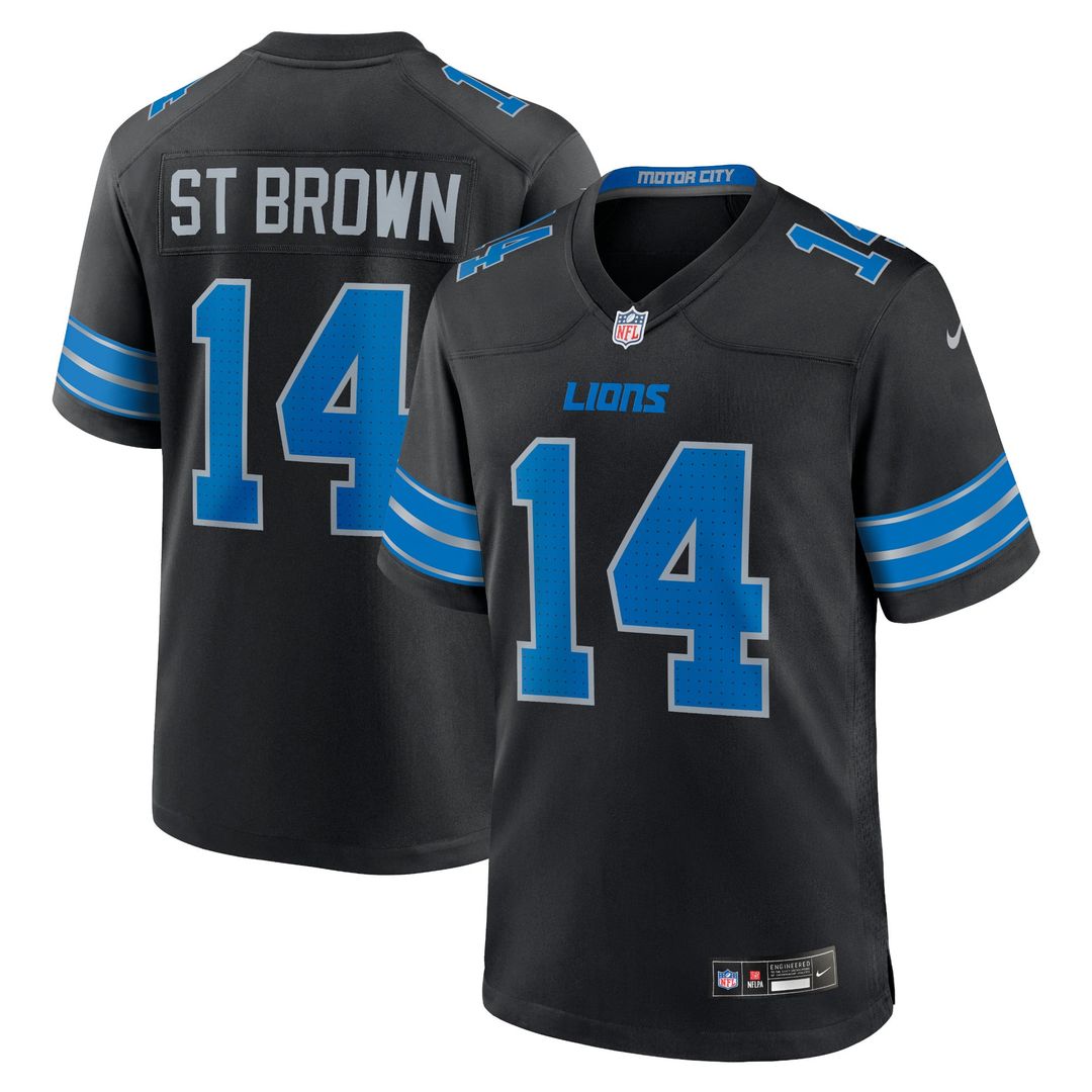 Detroit Lions Amon-Ra St. Brown Nike Blue Game Jersey