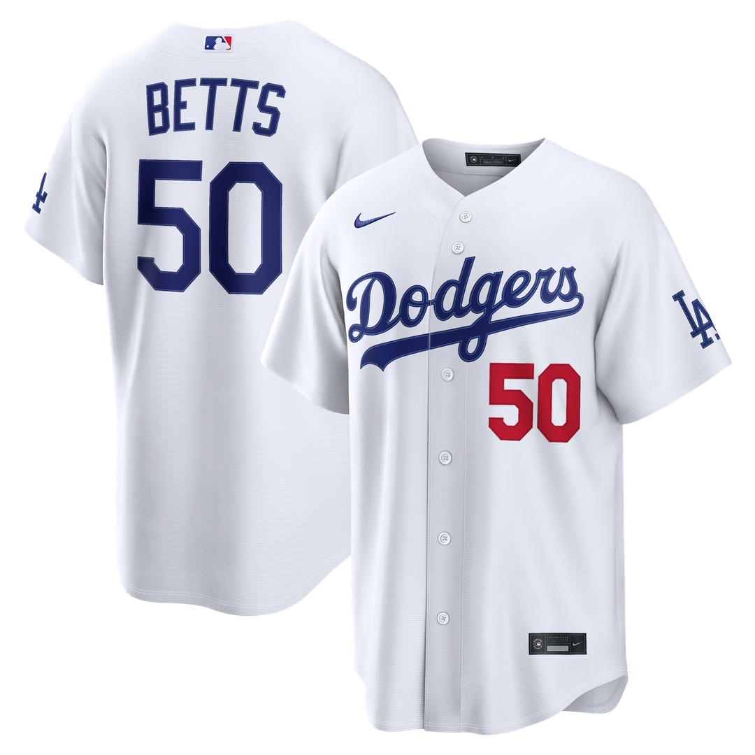 Los Angeles Dodgers Mookie Betts Nike Gray Stadium Jersey
