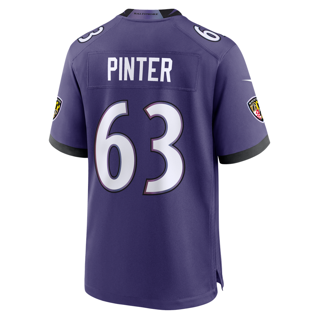 Baltimore Ravens Danny Pinter Nike Purple Team Game Jersey