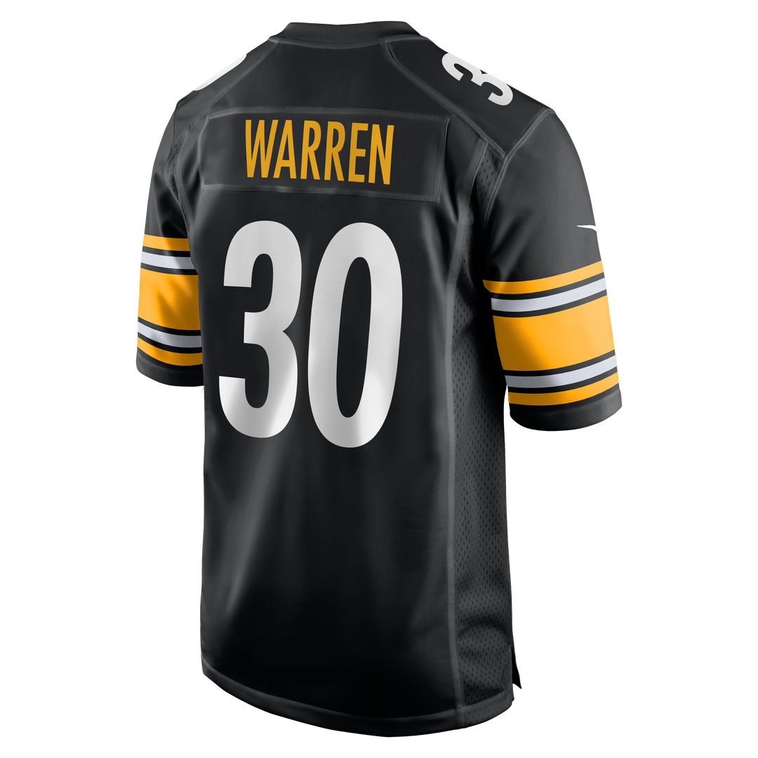 Pittsburgh Steelers Jaylen Warren Nike Black Game Player Jersey