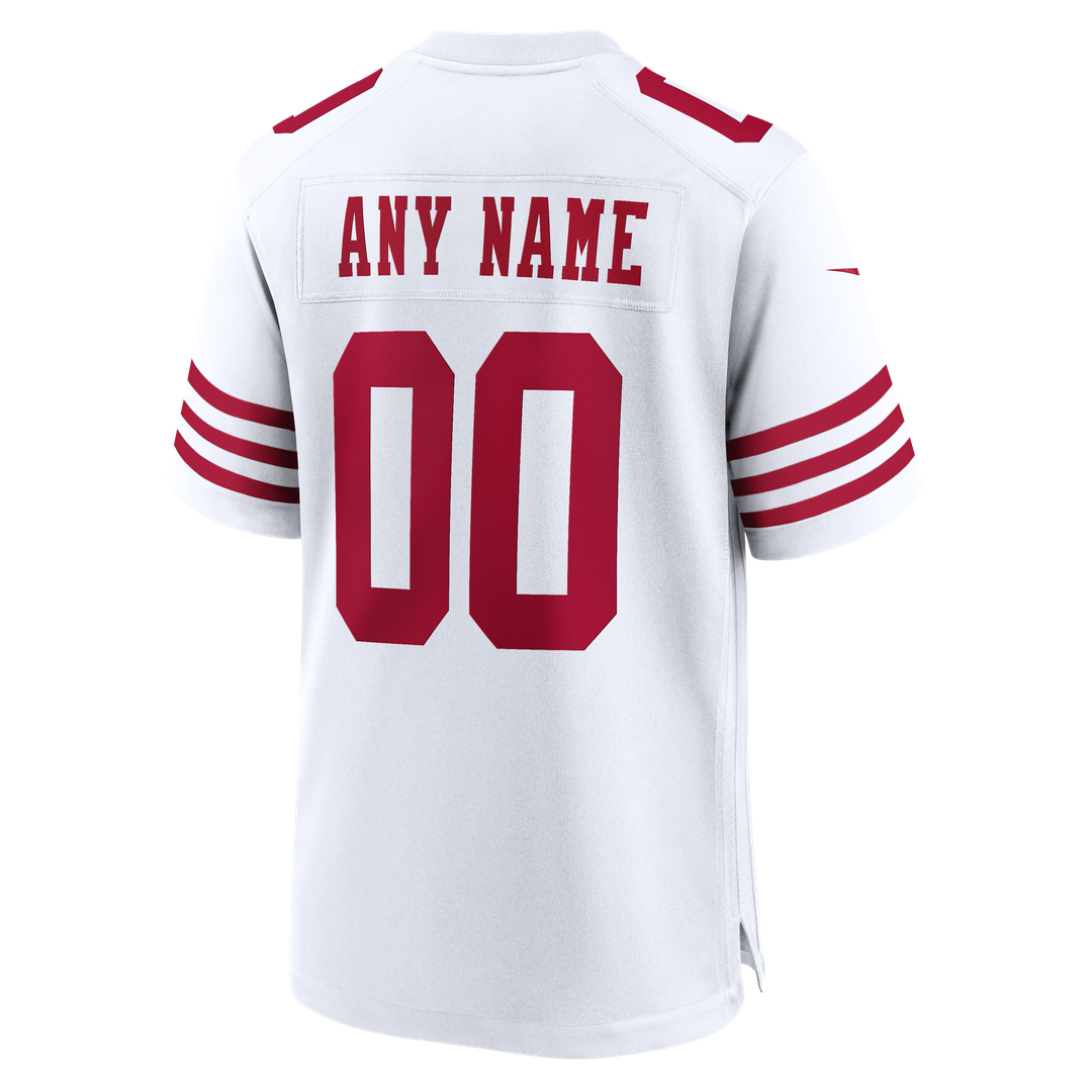 San Francisco 49ers Nike White 80th Anniversary Custom Game Jersey