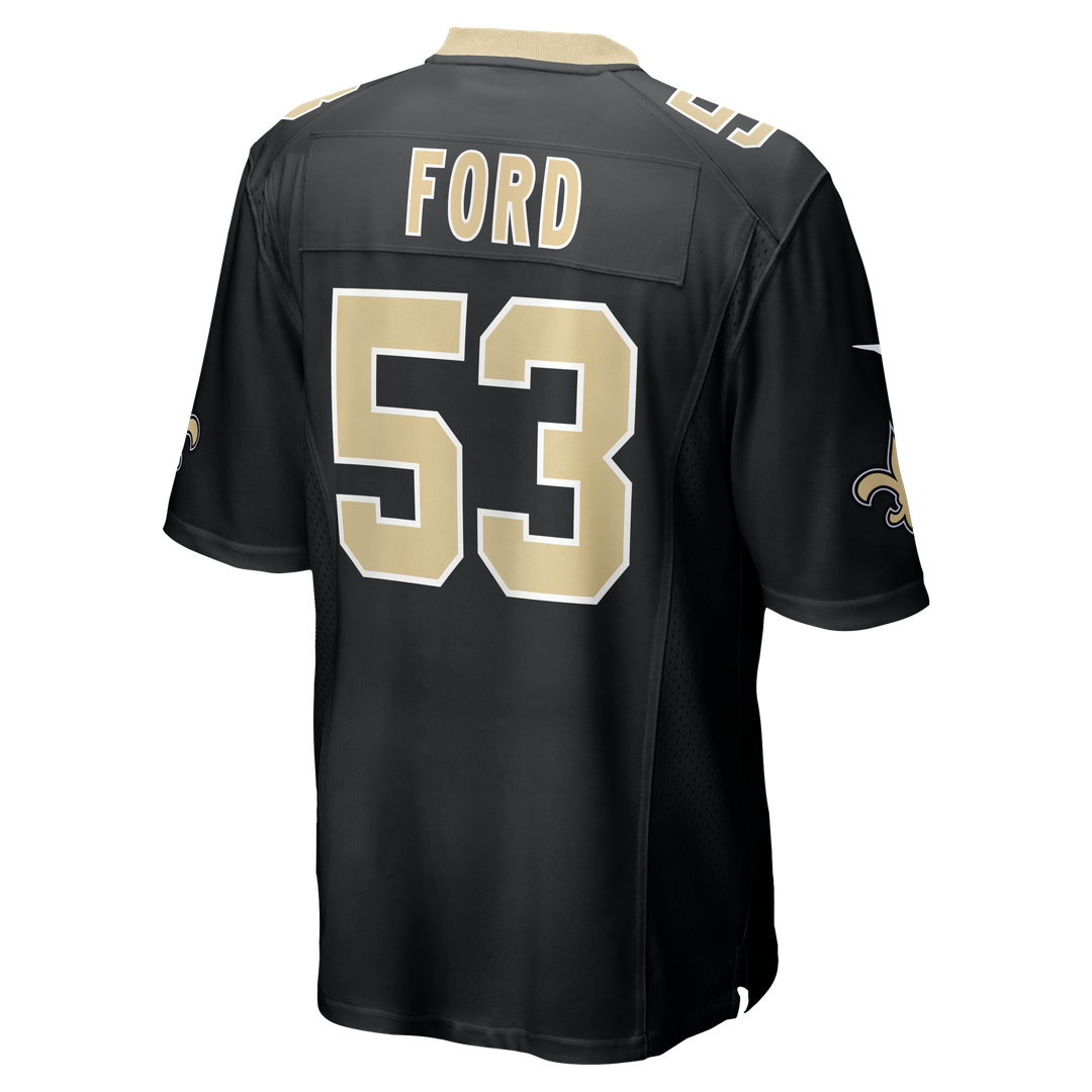 New Orleans Saints Jaylan Ford Nike Black Game Jersey