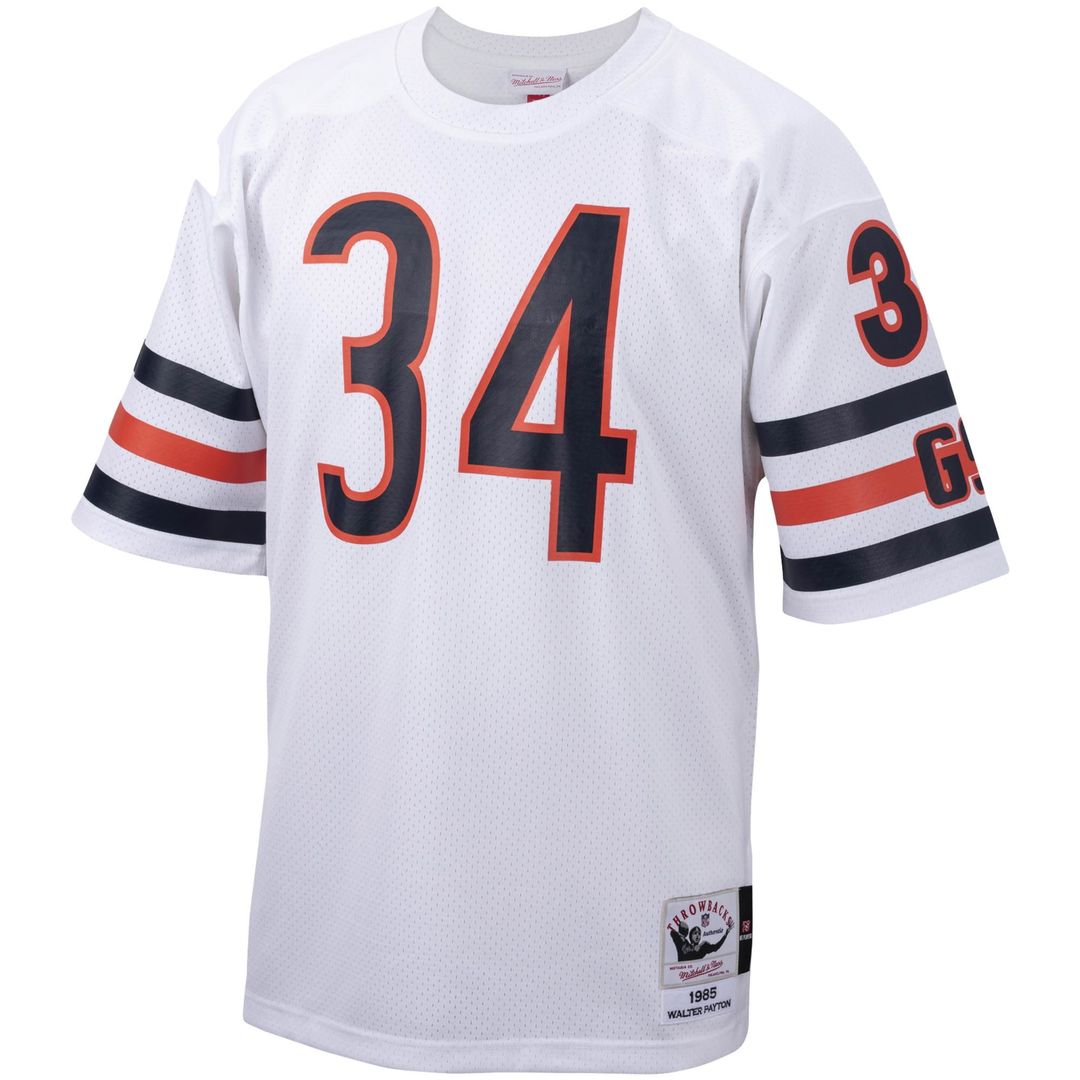 Chicago Bears 1985 Walter Payton Mitchell & Ness White Authentic Throwback Retired Player Jersey