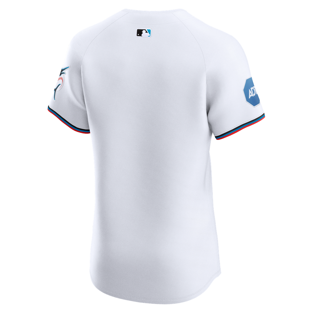 Miami Marlins Nike White Home Elite Jersey