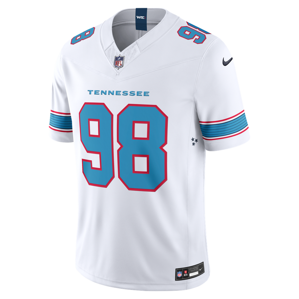 Tennessee Titans Jeffery Simmons Nike White Vapor F.U.S.E. Stitched Limited Jersey