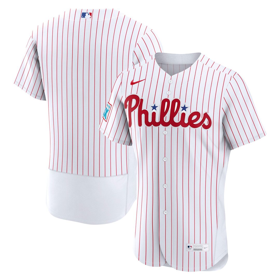 Philadelphia Phillies Nike Light Blue Alternate Sponsor Patch Authentic Jersey