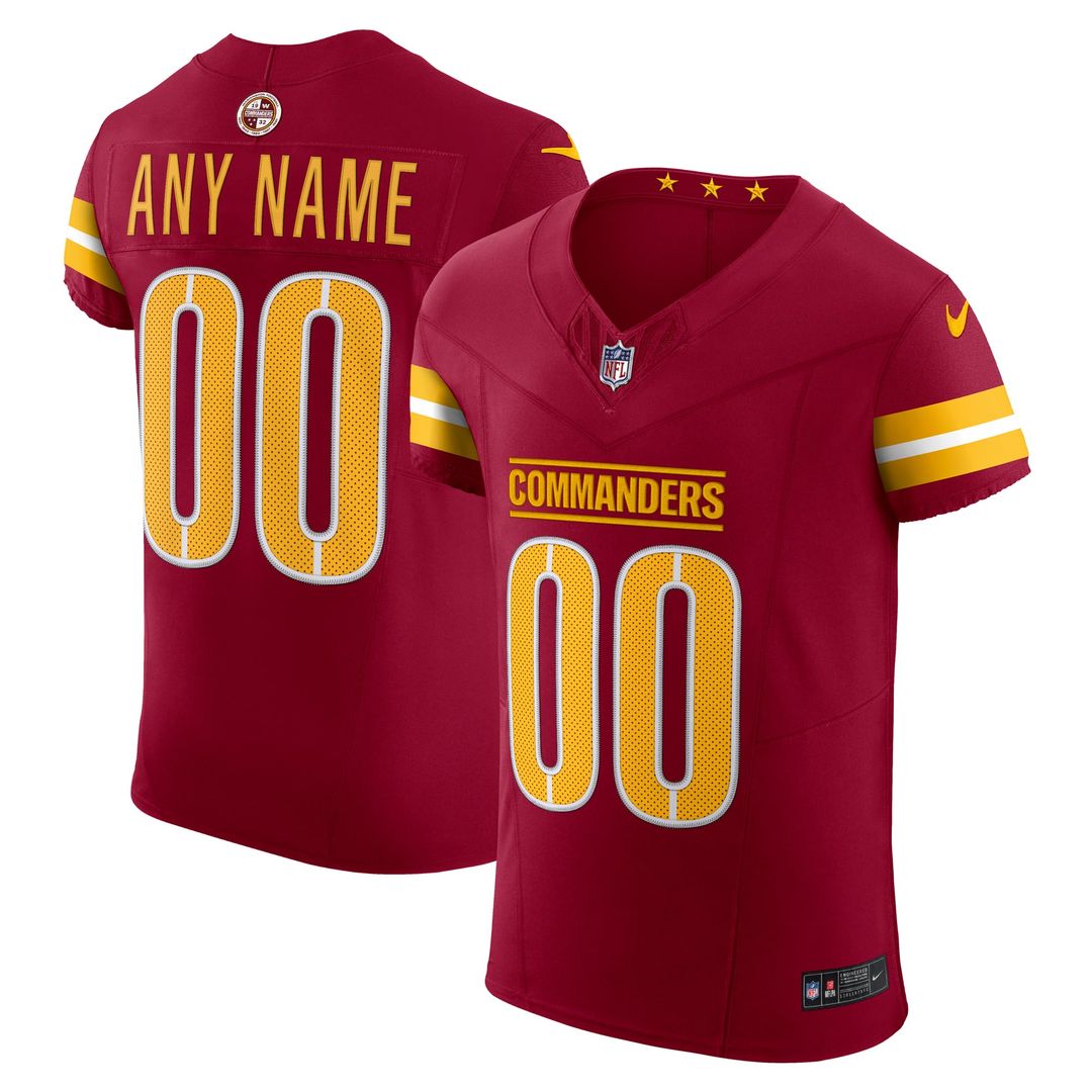 Washington Commanders Nike Black Alternate Vapor F.U.S.E. Elite Custom Jersey