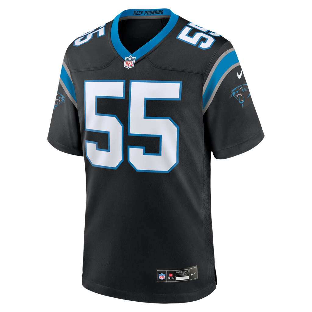 Carolina Panthers Devin Lloyd Nike Black Team Game Jersey