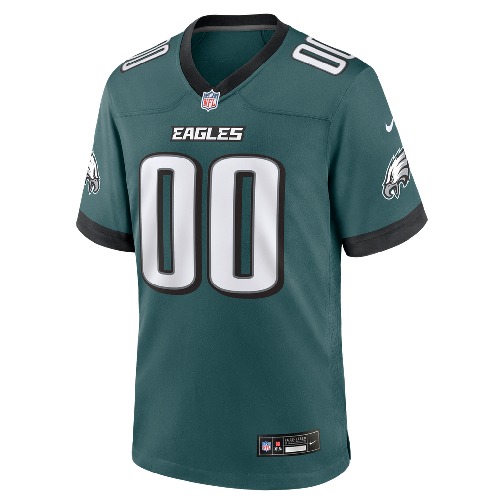Philadelphia Eagles Nike Midnight Green Team Custom Game Jersey