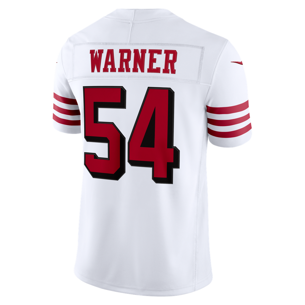 San Francisco 49ers Fred Warner Nike White Alternate Vapor F.U.S.E. Stitched Limited Jersey