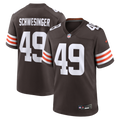 Cleveland Browns Carson Schwesinger Nike Brown 2025 NFL Draft Game Jersey