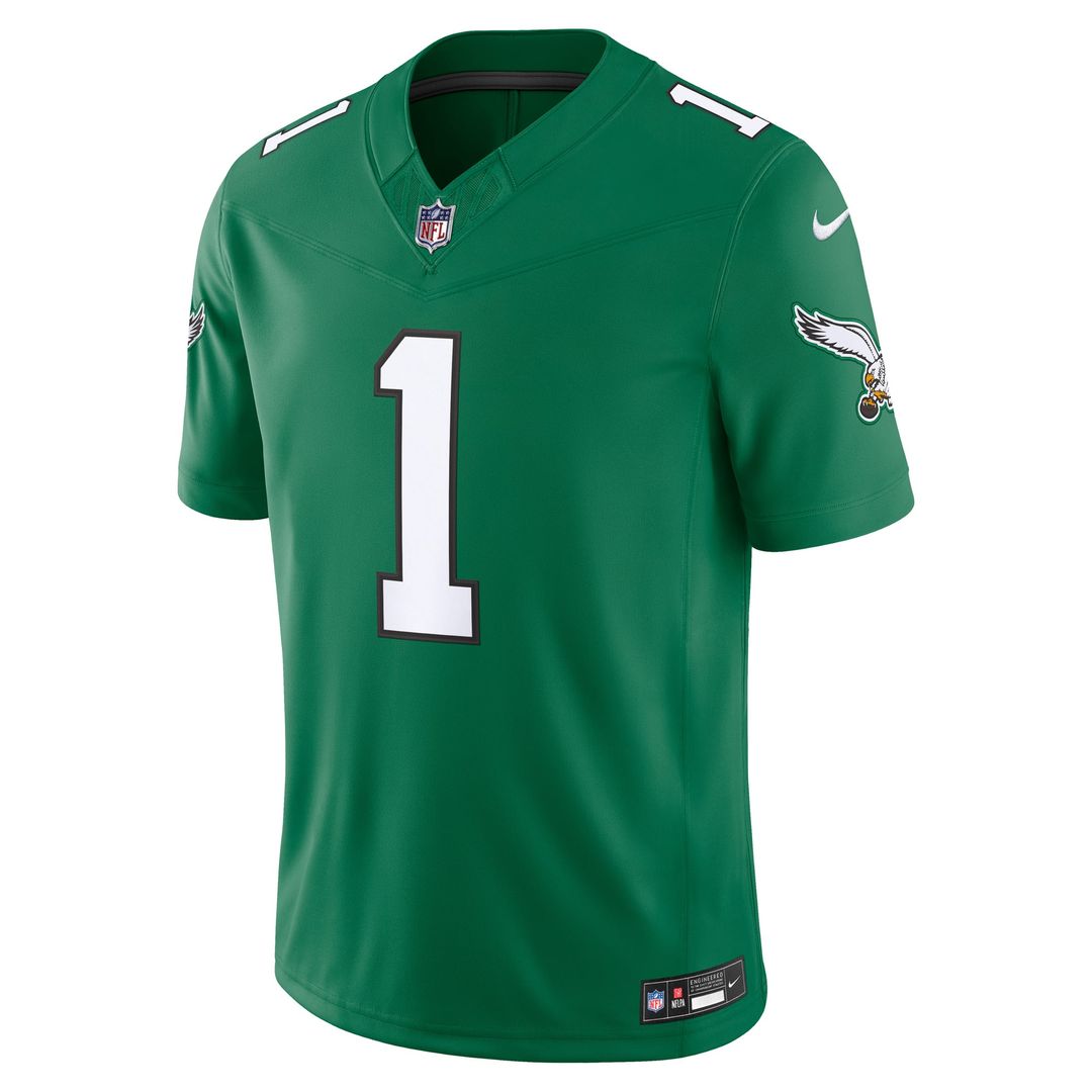 Philadelphia Eagles Jalen Hurts Nike Kelly Green Alternate Vapor F.U.S.E. Stitched Limited Jersey