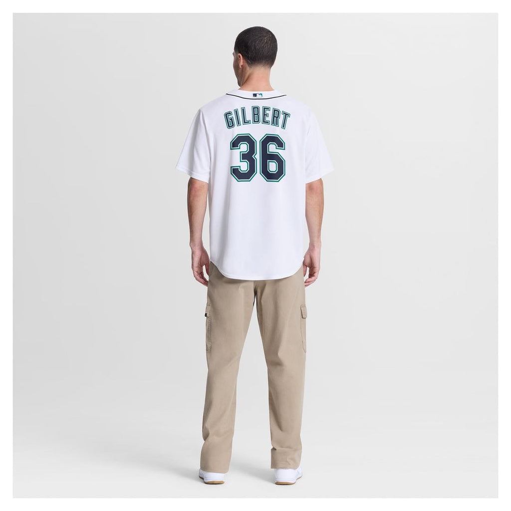 Seattle Mariners Logan Gilbert Nike White Home Replica Jersey