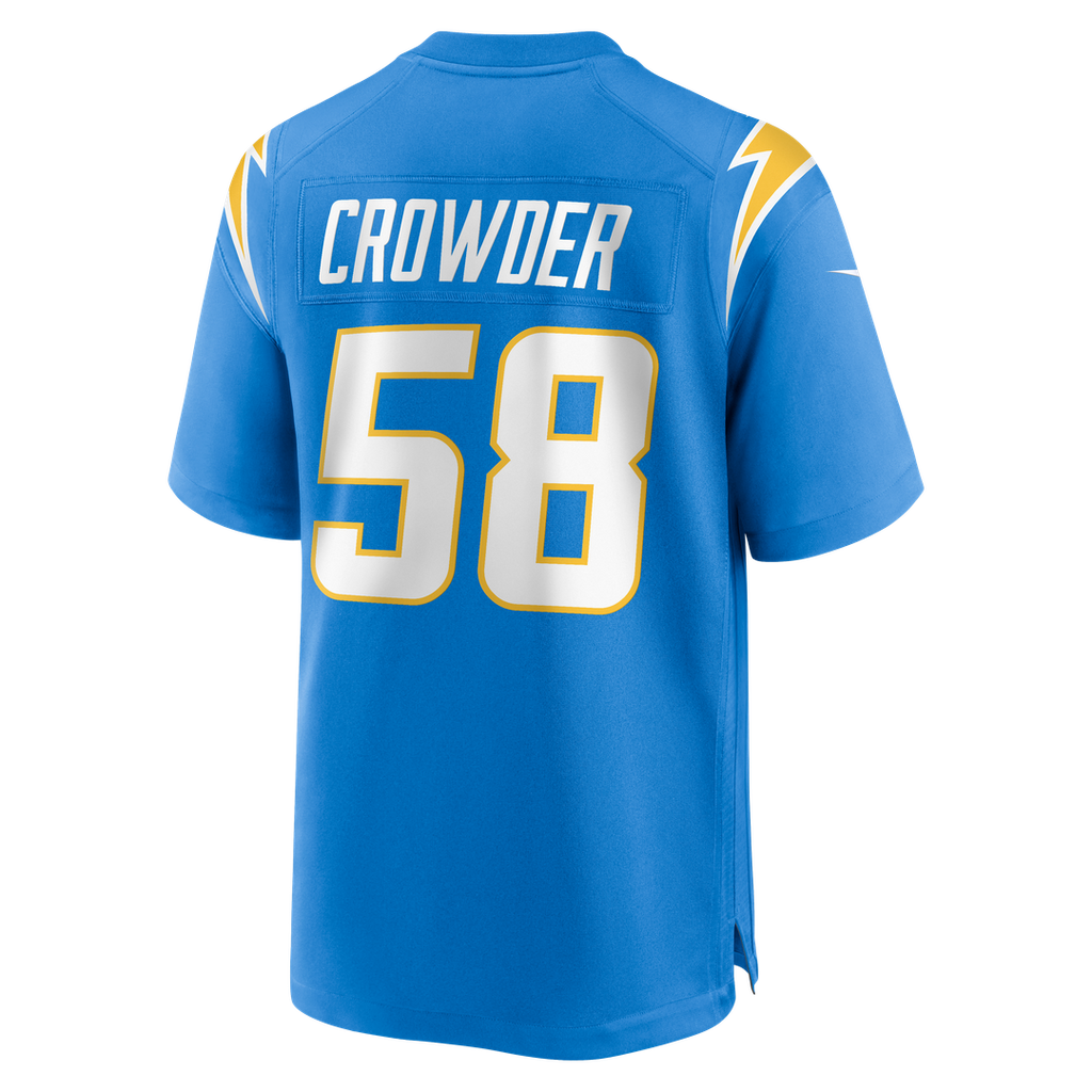Los Angeles Chargers Tae Crowder Nike Powder Blue Team Game Jersey