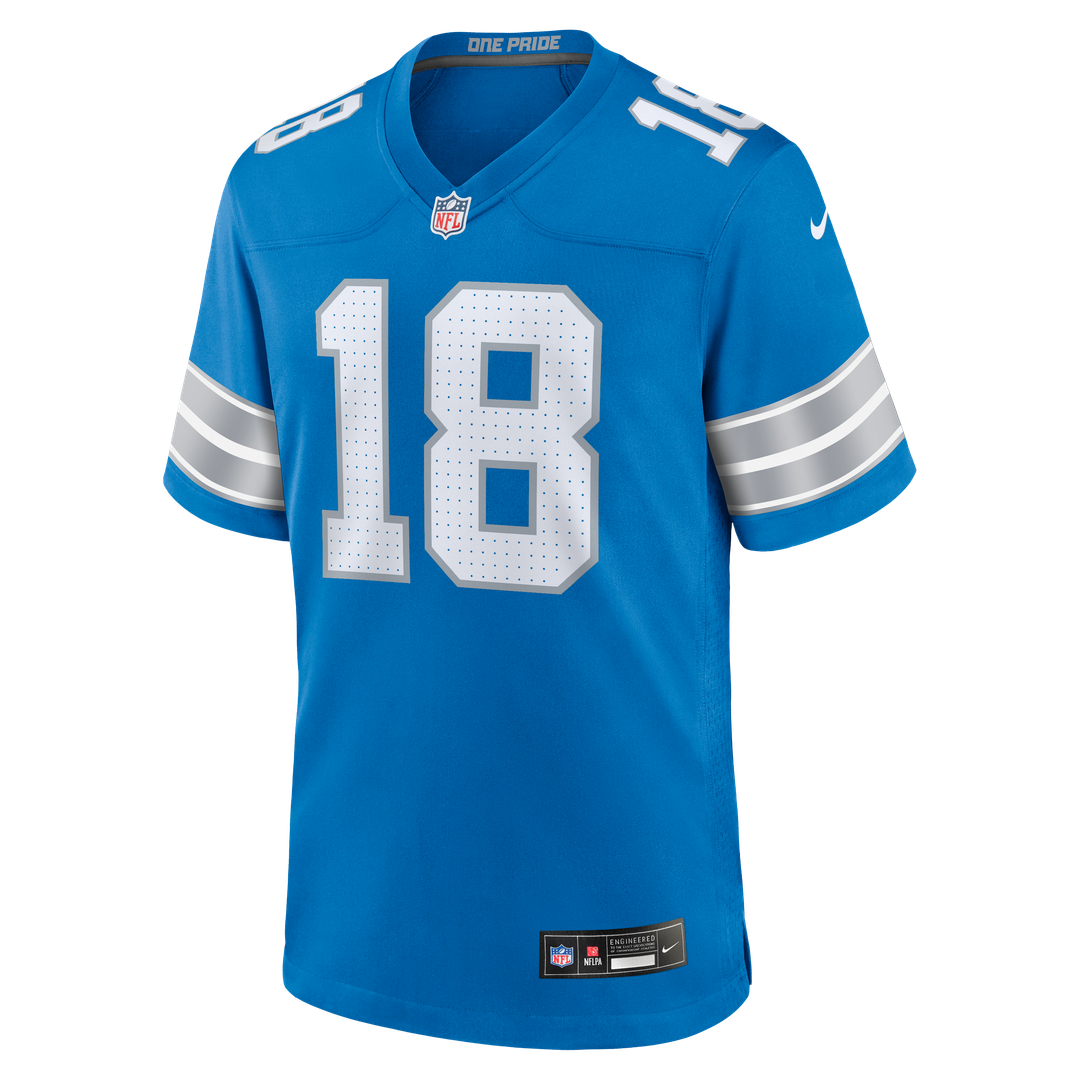 Detroit Lions Isaac TeSlaa Nike Black Alternate Game Player Jersey