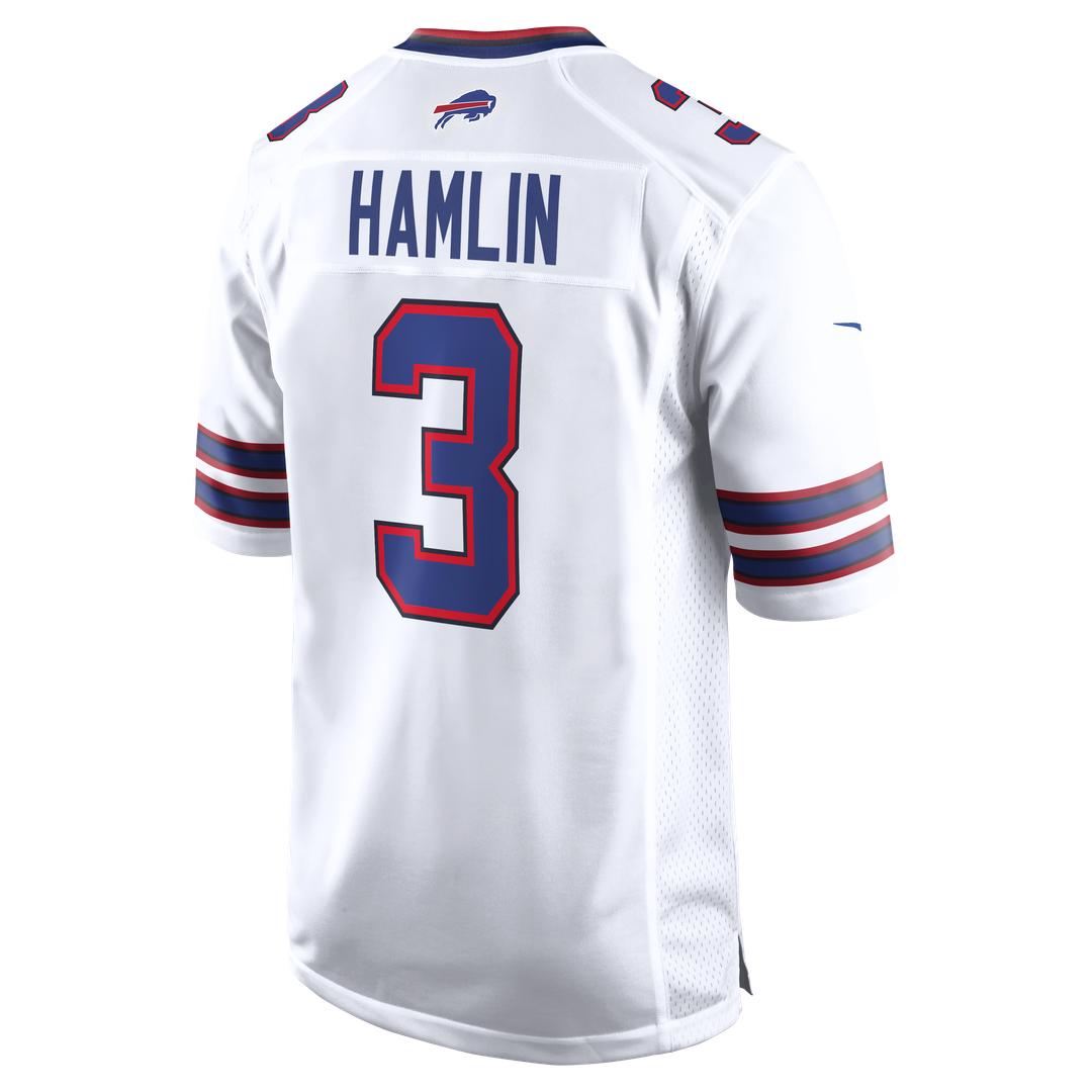 Buffalo Bills Damar Hamlin Nike White Game Jersey
