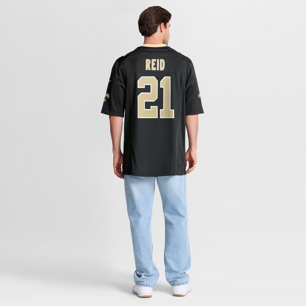 New Orleans Saints Justin Reid Nike Black Team Game Jersey