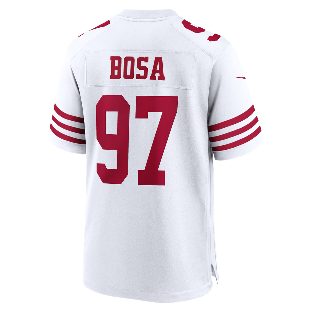 San Francisco 49ers Nick Bosa Nike Scarlet 80th Anniversary Game Jersey