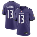 Baltimore Ravens Elijah Sarratt Nike Purple Team Game Jersey