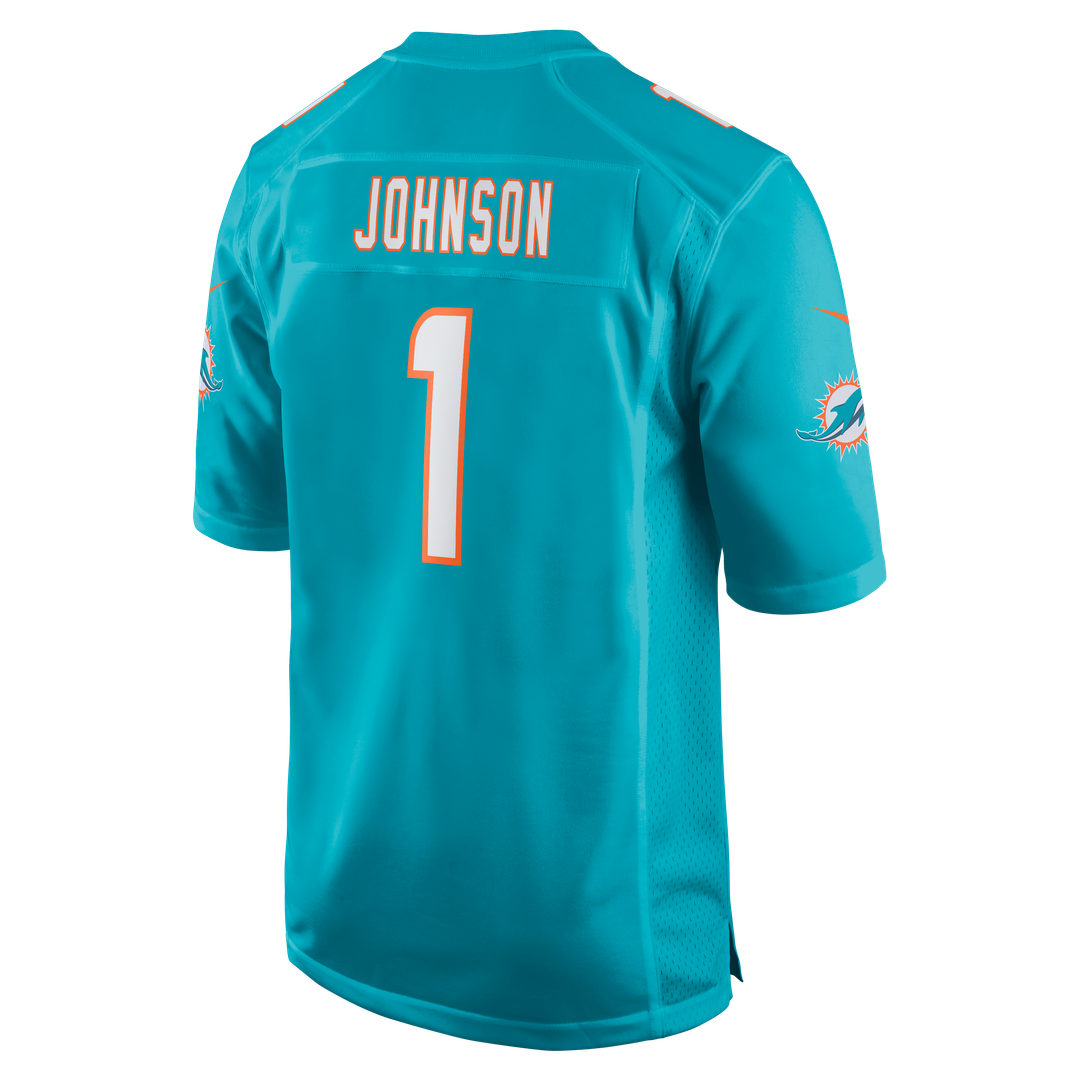 Miami Dolphins Chris Johnson Nike Aqua Team Game Jersey