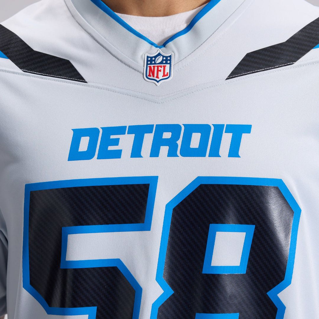 Detroit Lions Penei Sewell Nike Silver 2026 Rivalries Collection Game Jersey