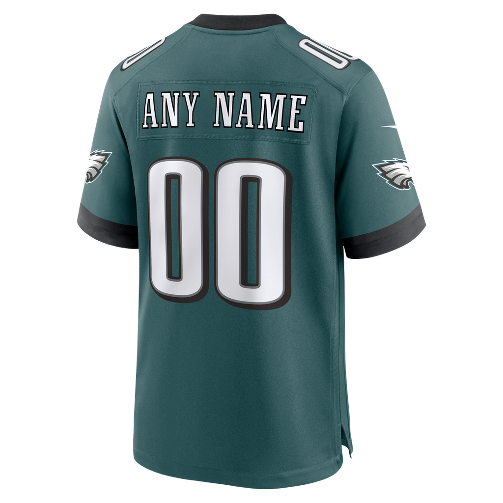 Philadelphia Eagles Nike Midnight Green Team Custom Game Jersey