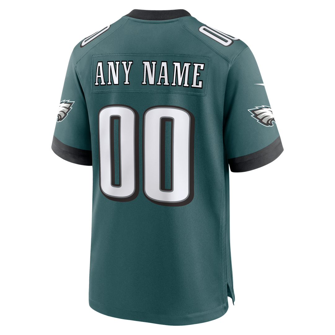 Philadelphia Eagles Nike Midnight Green Team Custom Game Jersey