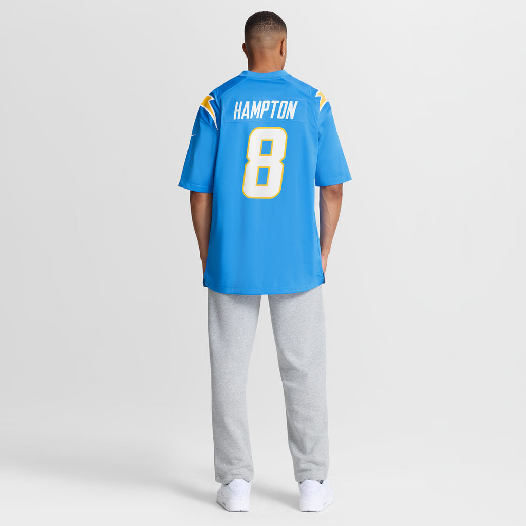 Los Angeles Chargers Omarion Hampton Nike Powder Blue Team Game Jersey