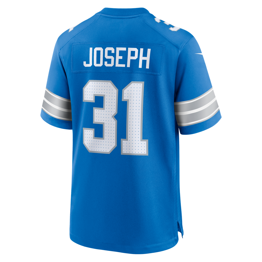 Detroit Lions Kerby Joseph Nike Blue Team Game Jersey