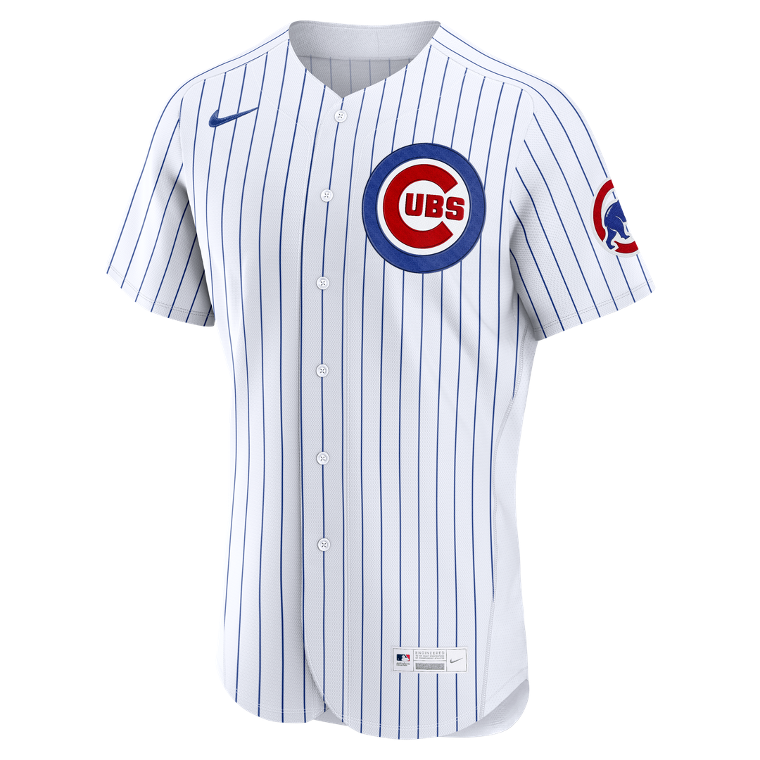 Chicago Cubs Nike White Home Authentic Custom Jersey