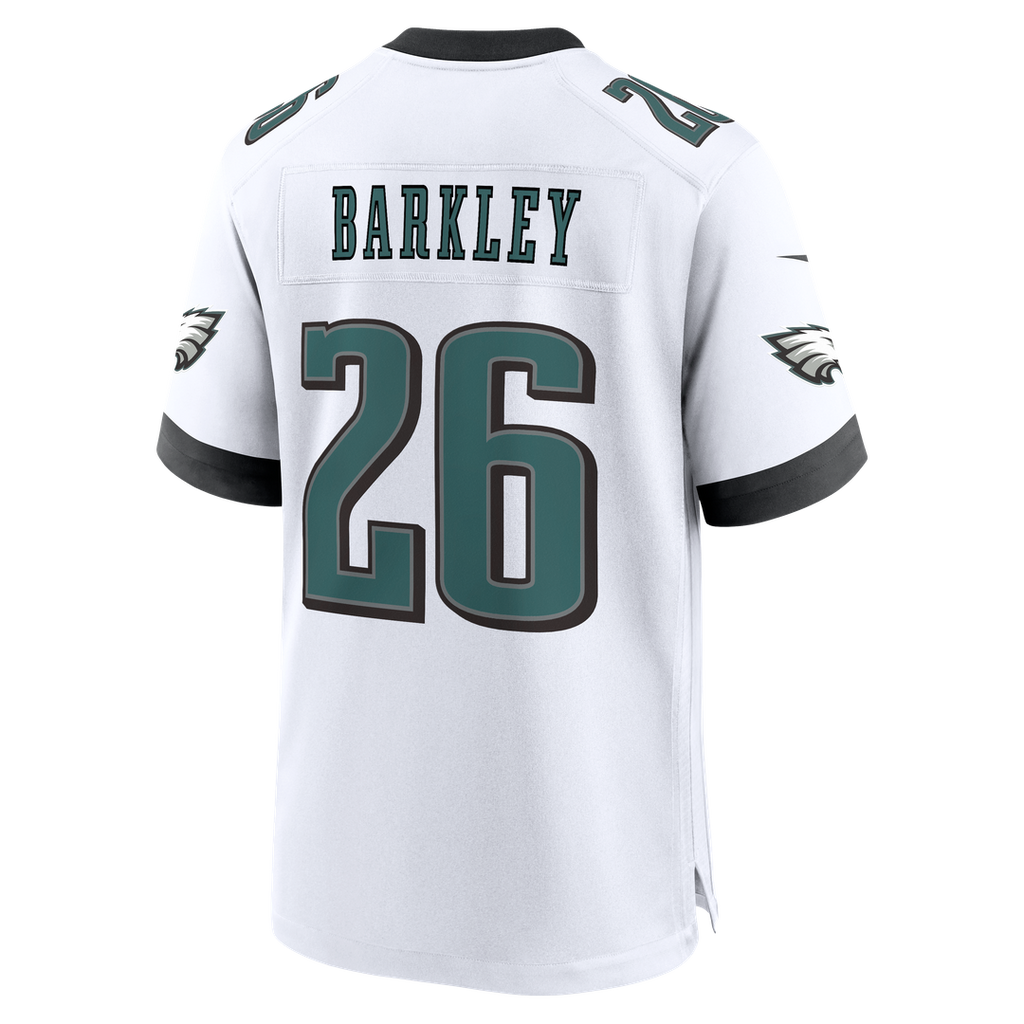 Philadelphia Eagles Saquon Barkley Nike White Game Jersey
