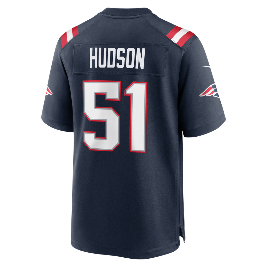 New England Patriots James Hudson Nike Navy Team Game Jersey