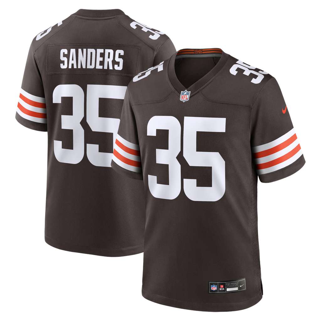 Cleveland Browns Raheim Sanders Nike Brown Team Game Jersey