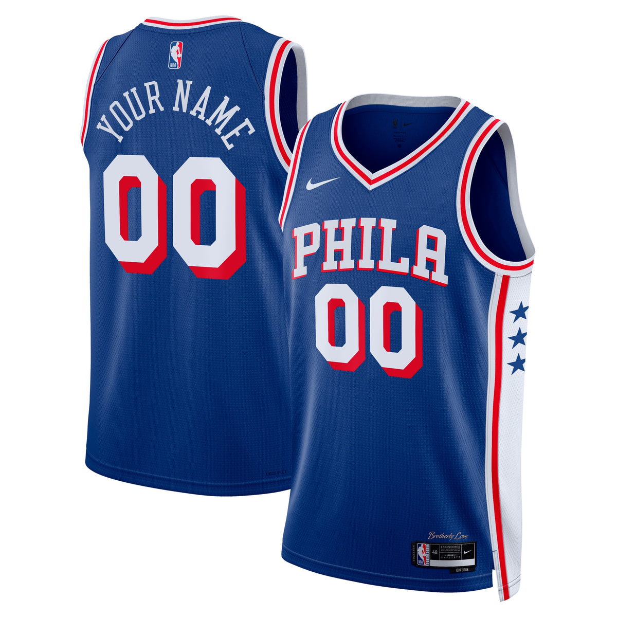Philadelphia 76ers Nike Icon Swingman Jersey - Custom - Unisex