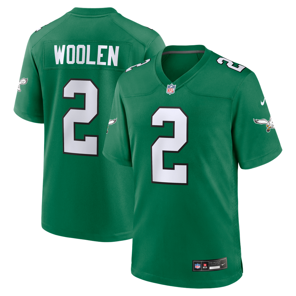 Philadelphia Eagles Tariq Woolen Nike Kelly Green Alternate Game Jersey